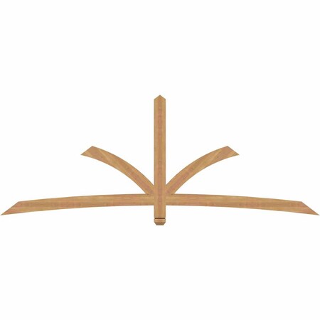 Ekena Millwork Davenport Timber Gable Bracket, Western Red Cedar, 96"W x 36"H x 1 1/2"D x 3 1/2"F, 9/12 Pitch GBW096X36X0204DAV00SWR